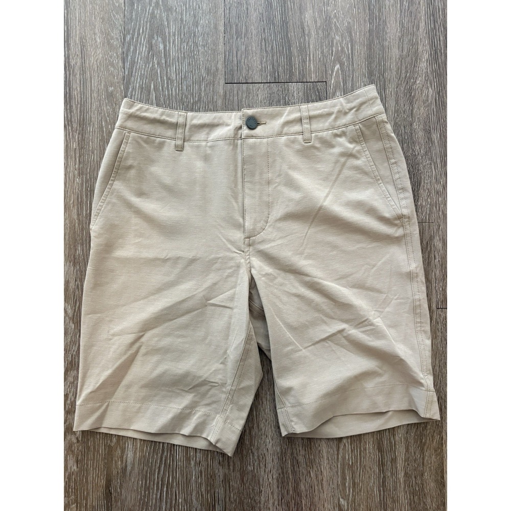 Faherty Belt Loop All Day beige Performance Stretch Drawstring Shorts Mens 28